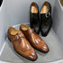 Italian Wingtip Monk Strap Brogue Leather Formal Shoes for Men
